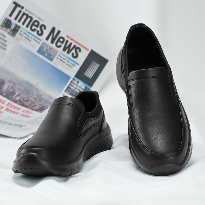 Chef Special Shoes Men'S Shoes Labor Protection Shoes Non-Slip All Black El Workshop Work Shoes Wear-Resistant Waterproof Oil-Proof 45 - Image 3